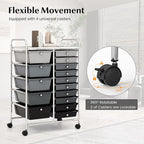DORTALA 15-Drawer Rolling Storage Cart - Image 6