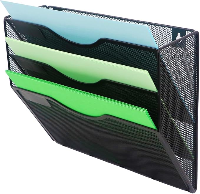 Kuntine.B Wall File Organizer Office Hanging Magazine Holder Wall File Organizer - Image 3