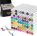 WELLOKB Alcohol Markers, 60 Dual Tip Permanent Art Markers by WELLOKB