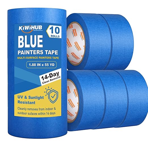 KIWIHUB 10 Rolls Painters Tape 2 inch Wide, Wall Painting, Home Improvement by KIWIHUB