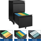 Fesbos 2 Drawer Vertical File Cabinet - Image 6