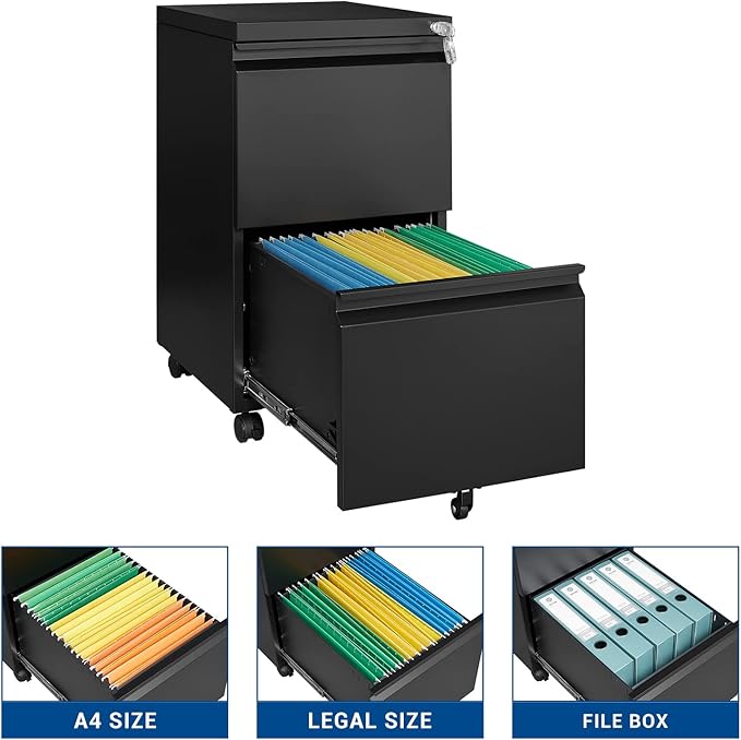 Fesbos 2 Drawer Vertical File Cabinet - Image 6