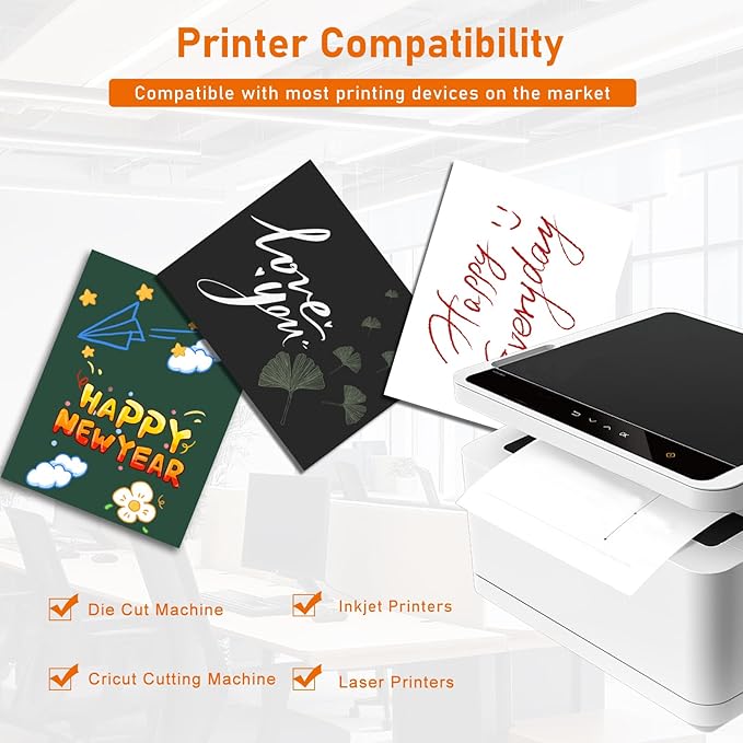 Guakicae 40 Sheets Bright White Cardstock 8.5 x 11 Printer Paper, 75lb Thick - Image 4