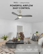vonluce wood ceiling fan with lights 42 inch shown in use