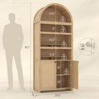 81" Tall Arched Cabinets, Bookcase - Image 2