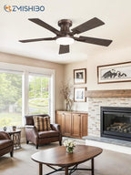zmishibo 42 inch ceiling fans with lights, remote&app, view 9