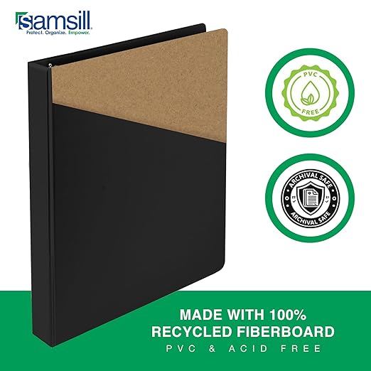 Samsill 1 Inch 3 Ring Binders, Made in USA, Economy Round Ring, 200 Sheet - Image 5