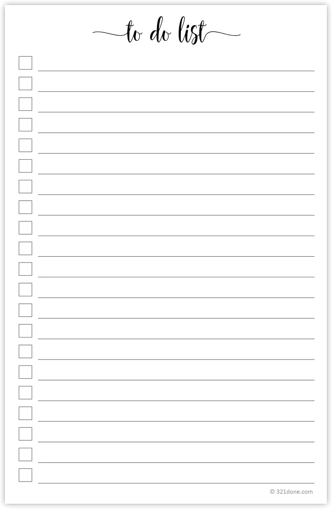 321Done To Do List Notepad by 321Done