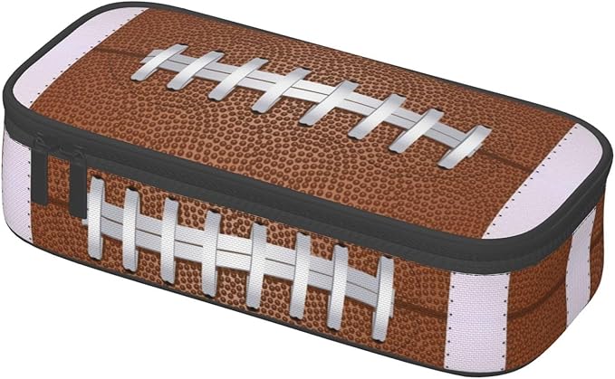 American Football Ball Texture Pencil Case Big Capacity Storage Pencil Pouch - Image 3