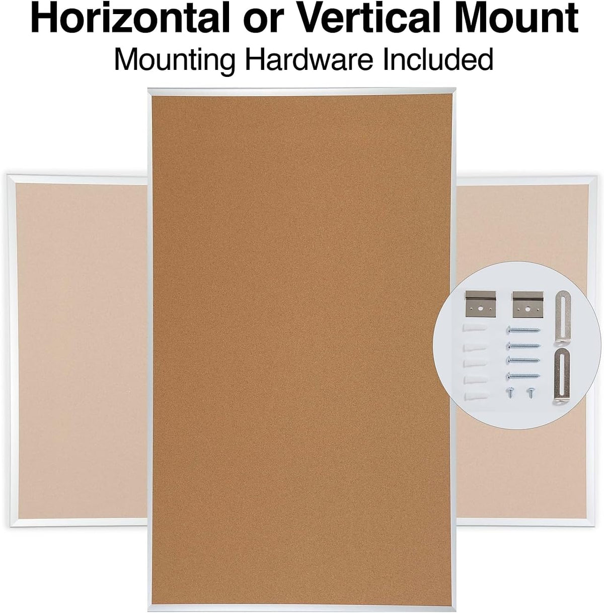 Staples Cork Bulletin Board, 5 x 3 Feet, Aluminum Frame, Vertical or Horizont...
