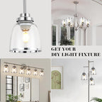 Eidonta 4 Pack Clear Glass Shade Replacements, Bell Shaped Glass Shade Covers - Image 4