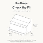 BLUE GINKGO Desk Organizer – Korean-Made Office Storage - Image 3