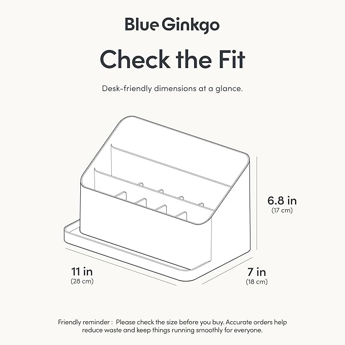 BLUE GINKGO Desk Organizer – Korean-Made Office Storage - Image 3