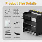 CFMASTER 4-Layer Wall-Mounted Power Tool Organizer Rack, Heavy Duty Adjustable - Image 6