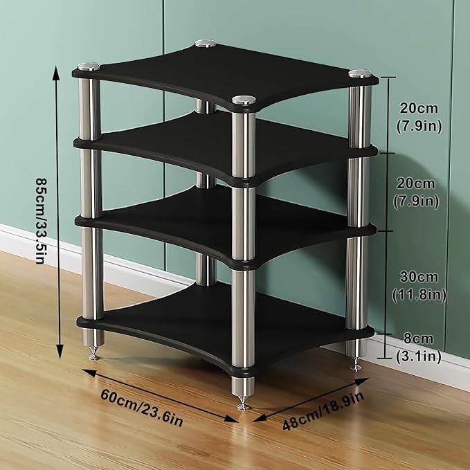 SQXLXDD 4-Tier AV Media Stand, Amplifier Rack Cabinet - Image 3