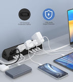 45W Fast Charging Station, Desk Clamp Power Strip, 4 PD USB-C Ports, 5 AC - Image 4