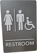 USA Made - Men's and Women's Restroom Signs ADA-Compliant Bathroom Door Signs by RockRidge