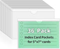 NIUBIER Storage Bin Labels, 36 Pack 5x7 Index Card Holder, Removable Tote by NIUBIER