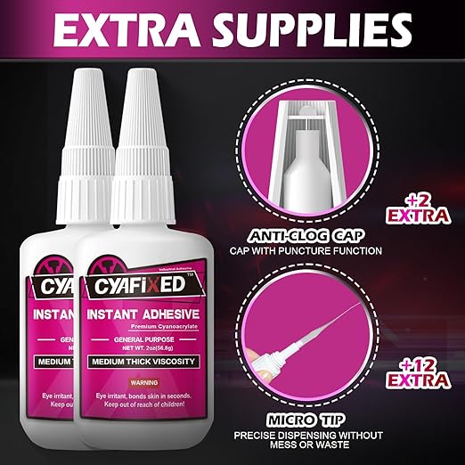 Super Glue Kit 4 oz All Purpose CA Glue - Image 6