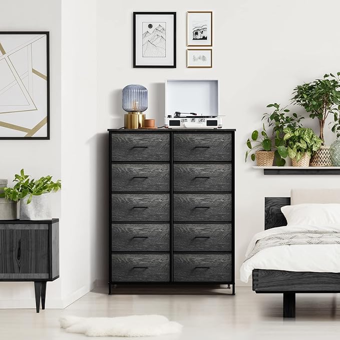 Sorbus Dresser with 10 Faux Wood Drawers - Image 5