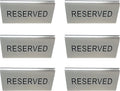 Metal Magery Reserved Table Signs Stainless Steel Metal Table Tent Sign by METAL+MAGERY