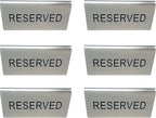 Metal Magery Reserved Table Signs Stainless Steel Metal Table Tent Sign by METAL+MAGERY