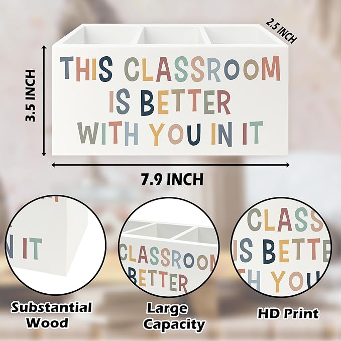 QZQE Boho Classroom Pen Pencil Holder Organizer - Image 7