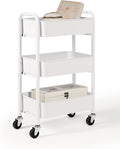 SunnyPoint 3-Tier Delicate Compact Rolling Metal Storage Organizer by SunnyPoint