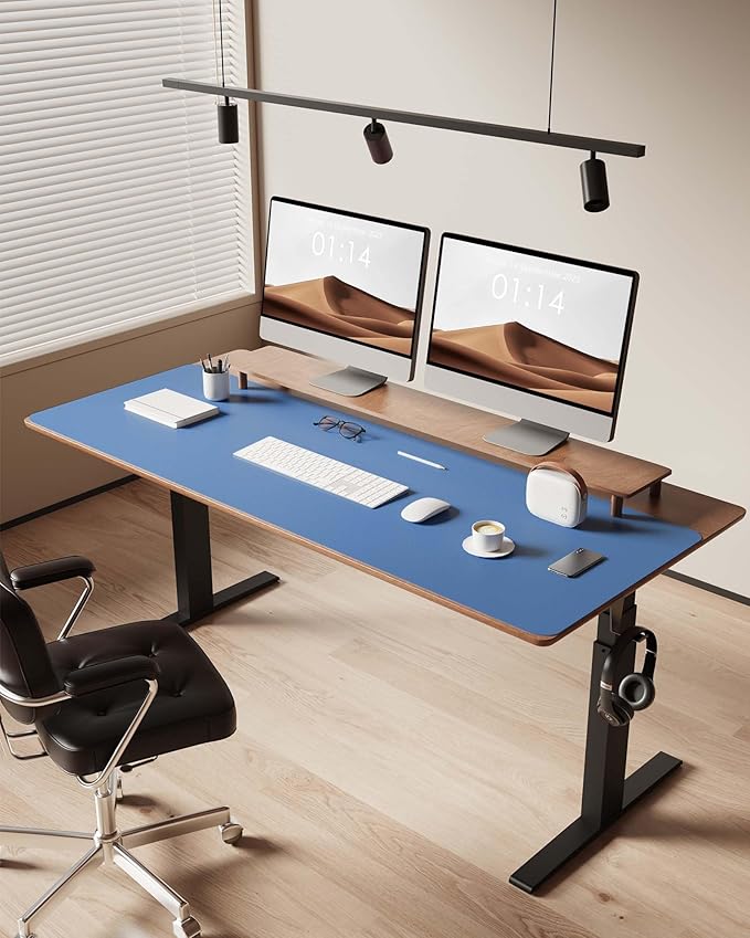 YSAGi Leather Desk Protector, Office Mat, Large Mouse Mat, Non-Slip PU Leather - Image 3