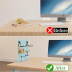 Henitol Desk Side Storage with Clamp-On Desk Pegboard, Steel Privacy Panel - Image 4