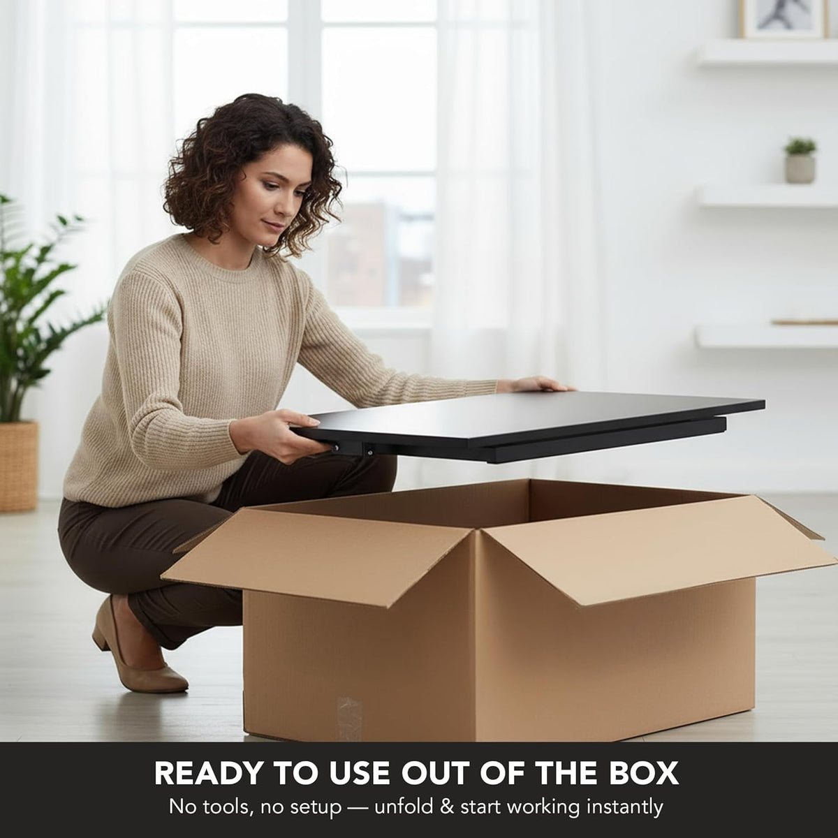 Mount-It! Standing Desk Converter 32" x 22" – Sit Stand Desk Riser ...