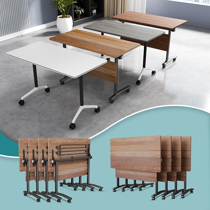 Conference Table Flip Top Mobile Conference Room Tables, Folding Conference by WYMHYZ