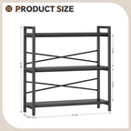 Book Shelf, 3 Tier Bookshelf 31.49" Width, Book Shelf Storage and Organization - Image 3