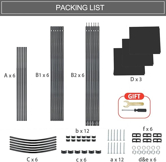 MAYOLIAH Partition Room Dividers 3 Panel Folding Privacy Screens 6 Ft Tall - Image 7