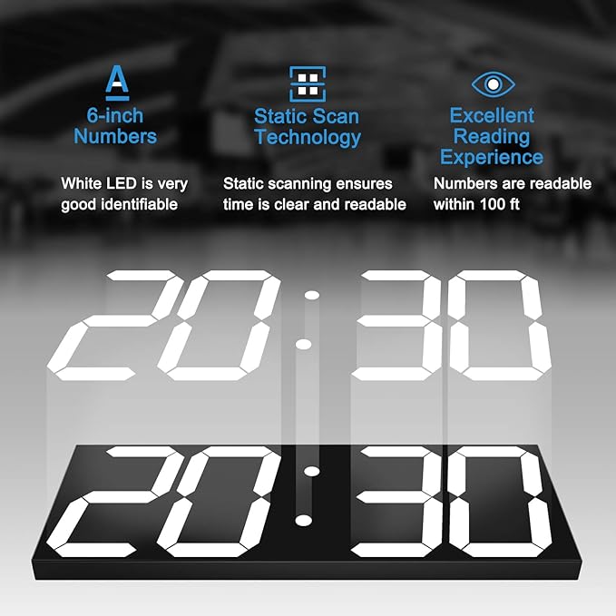 LED Large Digital Wall Clock, Oversize Wall Clock - Image 5