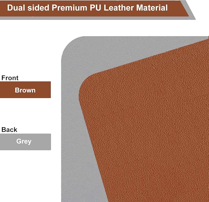 SUJAYU Dual Sided PU Leather Desk Pad, Mouse Pad, Office Desk Mat, Non-Slip - Image 3