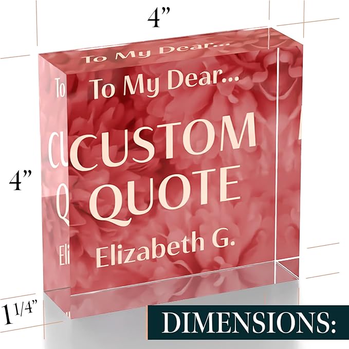 Personalized Gifts, Custom Quote Block Letter Board, Crystal-Clear Acrylic - Image 8