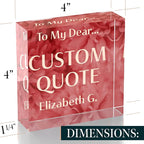 Personalized Gifts, Custom Quote Block Letter Board, Crystal-Clear Acrylic - Image 8