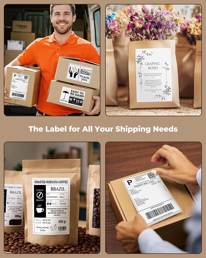 MUNBYN 4"x6" Direct Thermal Shipping Labels, Commercial Grade Permanent - Image 8