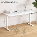 FLEXISPOT 71x32 Inch Large Dual Motor Electric Standing Desk, Home Office Desk - Image 3