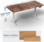 VIVO Electric 71 x 36 in Rustic Standing Desk, Memory Height Adjustment - Image 3