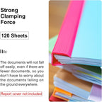 PATIKIL 10Pcs Binding Bars, 15mm Binding Bars Slide Grip 120 Sheets Capacity A4 Size Report Binder Triangle Presentation Binder for Report Cover Resume, Black