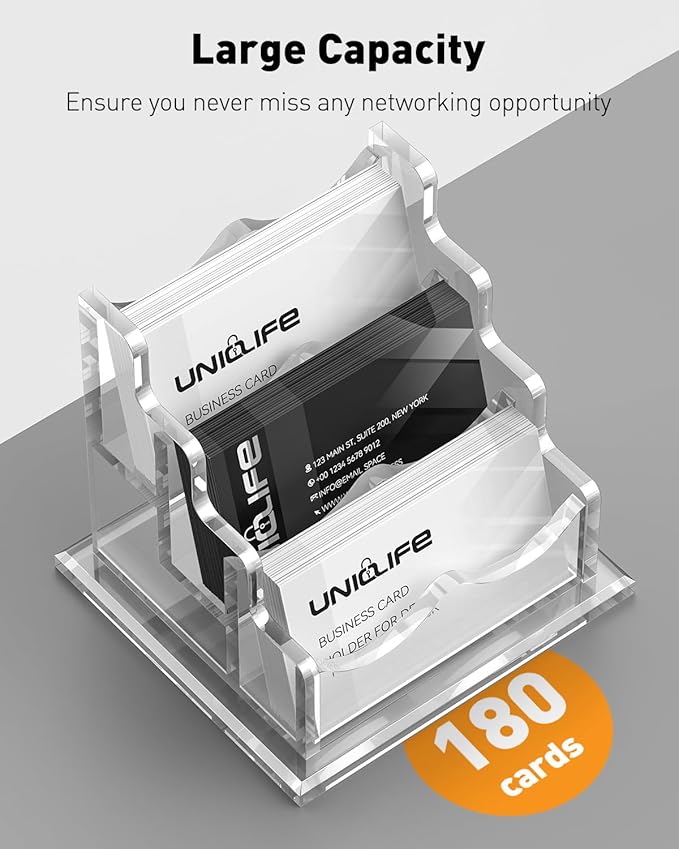 Uniclife Acrylic Business Card Holder - Image 5