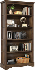 TVU 5-Tier Wooden Bookshelf, 65 Inch Tall Bookshelf by CreateaBetterLife
