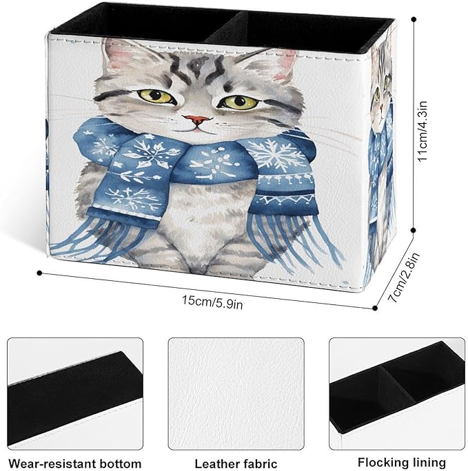 Famame Winter Scarf Cat Pencil Holder - Image 3