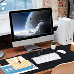 Bloss Black Leather Desk Pad, Large Mouse Pad 35.4×17 Inches, Waterproof Office - Image 2