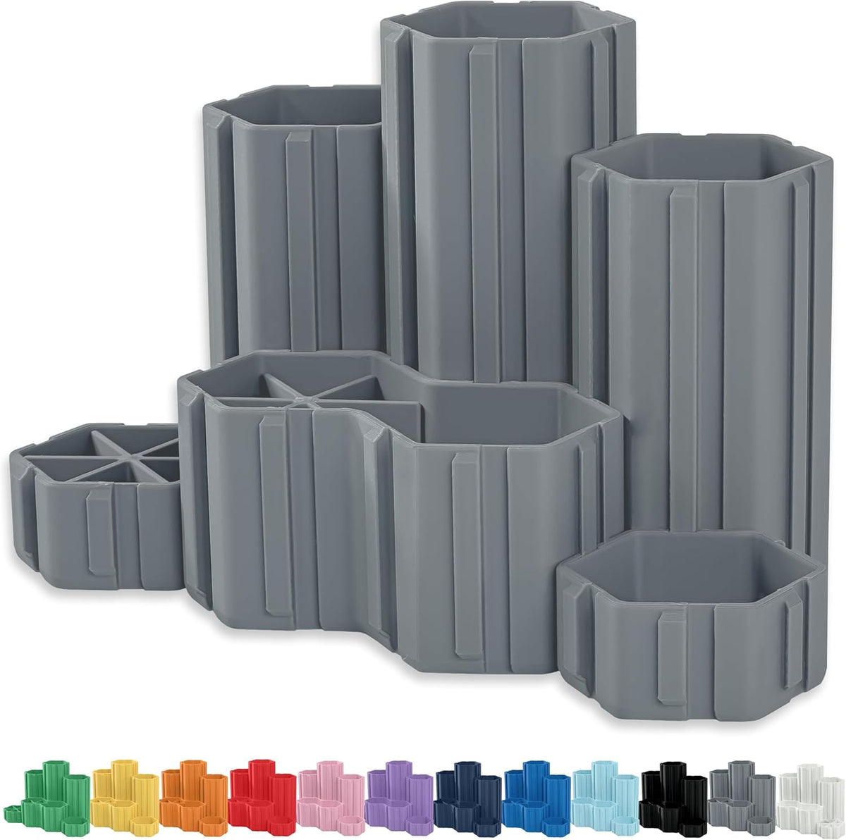 Glassboard Studio Hexaflex Organizer Set - Pen and Pencil Holder for Desk, Ve...