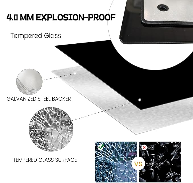 Magnetic Glass Writeboard 72"x48" Premium Tempered Dry Erase Boards Wall - Image 3