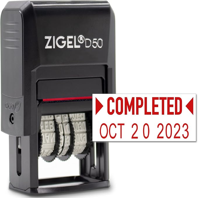 ZIGEL D50 Date Stamp with Completed by ZIGEL
