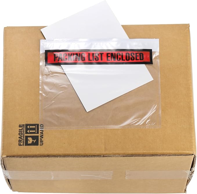 Nicunom 500 Pack 7.5'' x 5.5'' Packing List Envelopes, Adhesive Shipping Label - Image 3
